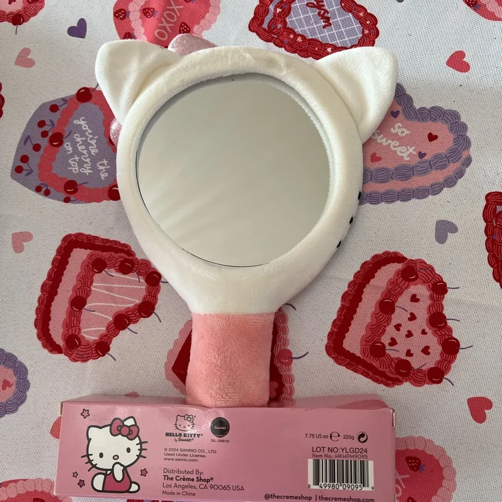 Hello Kitty Pink Plush Mirror with Bow